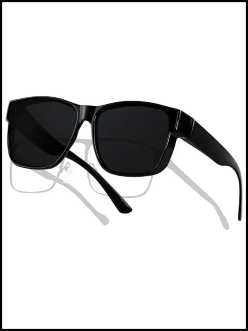 Fit Over Glasses Polarized Sunglasses Oversized Square UV400 Protection